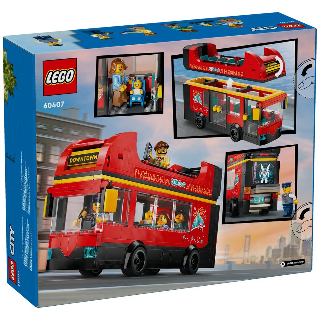 LEGO 60407 City Red Double Decker Sightseeing Bus