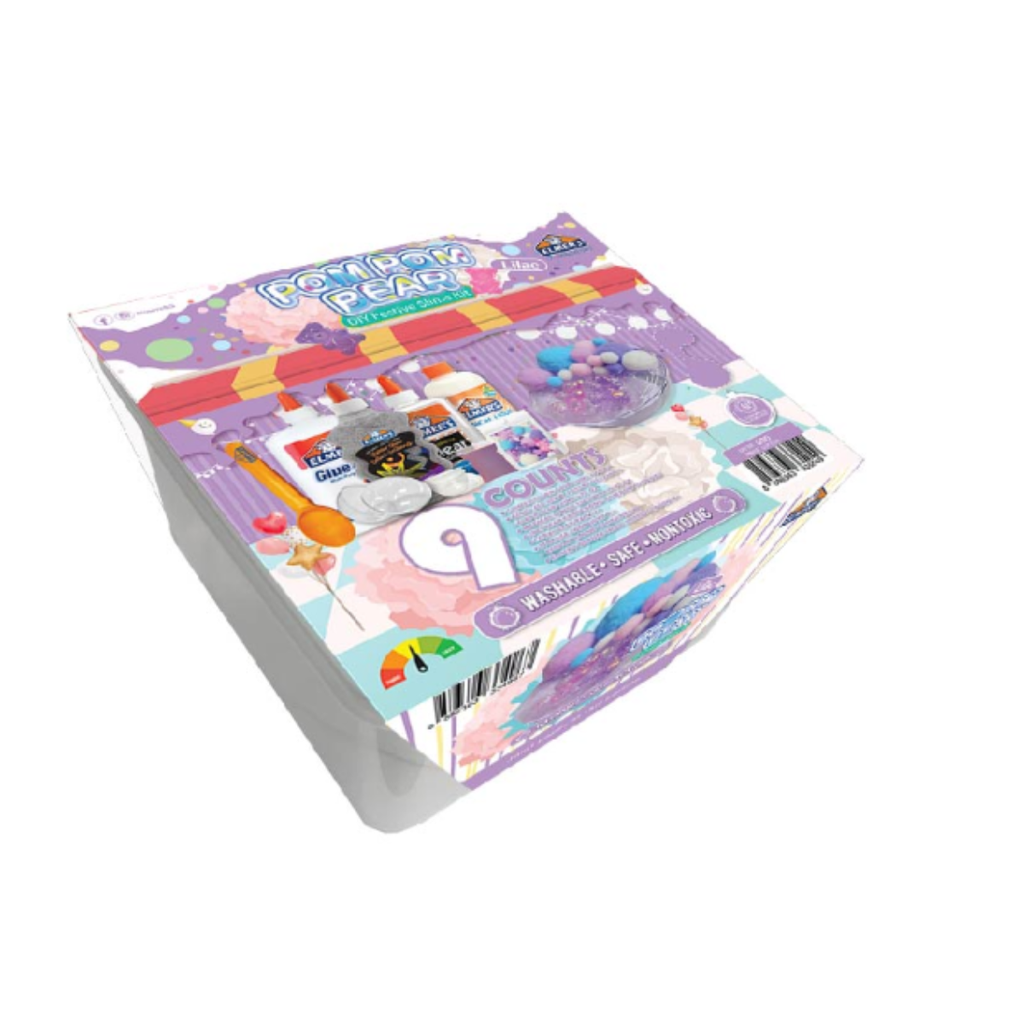 Elmers Pom Pom Bear Lilac DIY Kit