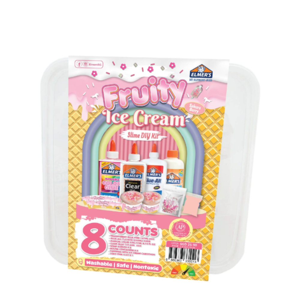 Elmers Fruity Ice Cream-Sakura Berry DIY Kit