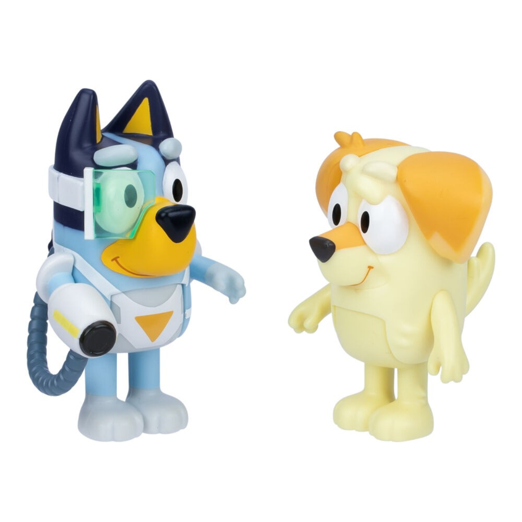 Bluey S12 Figure 2pk Surprise Blaster Suit