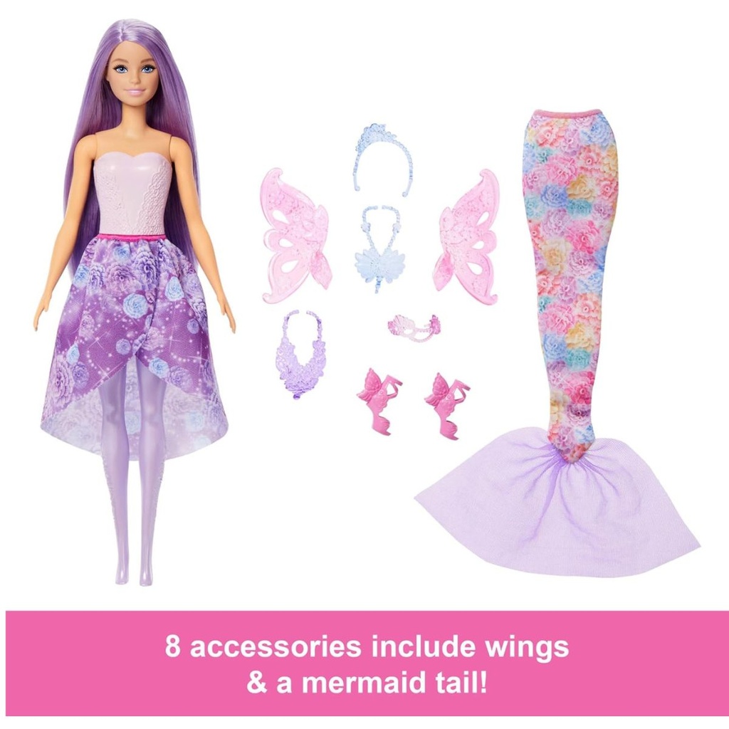 Barbie Doll Fantasy Fashion Pack with 8 Accessories