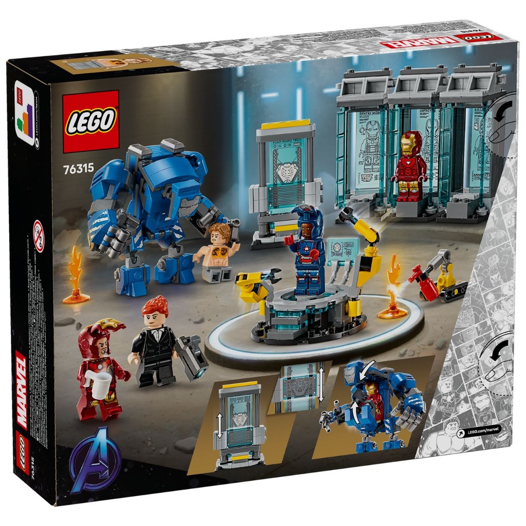 LEGO Marvel 76315 Iron Man's Laboratory: Hall of Armor