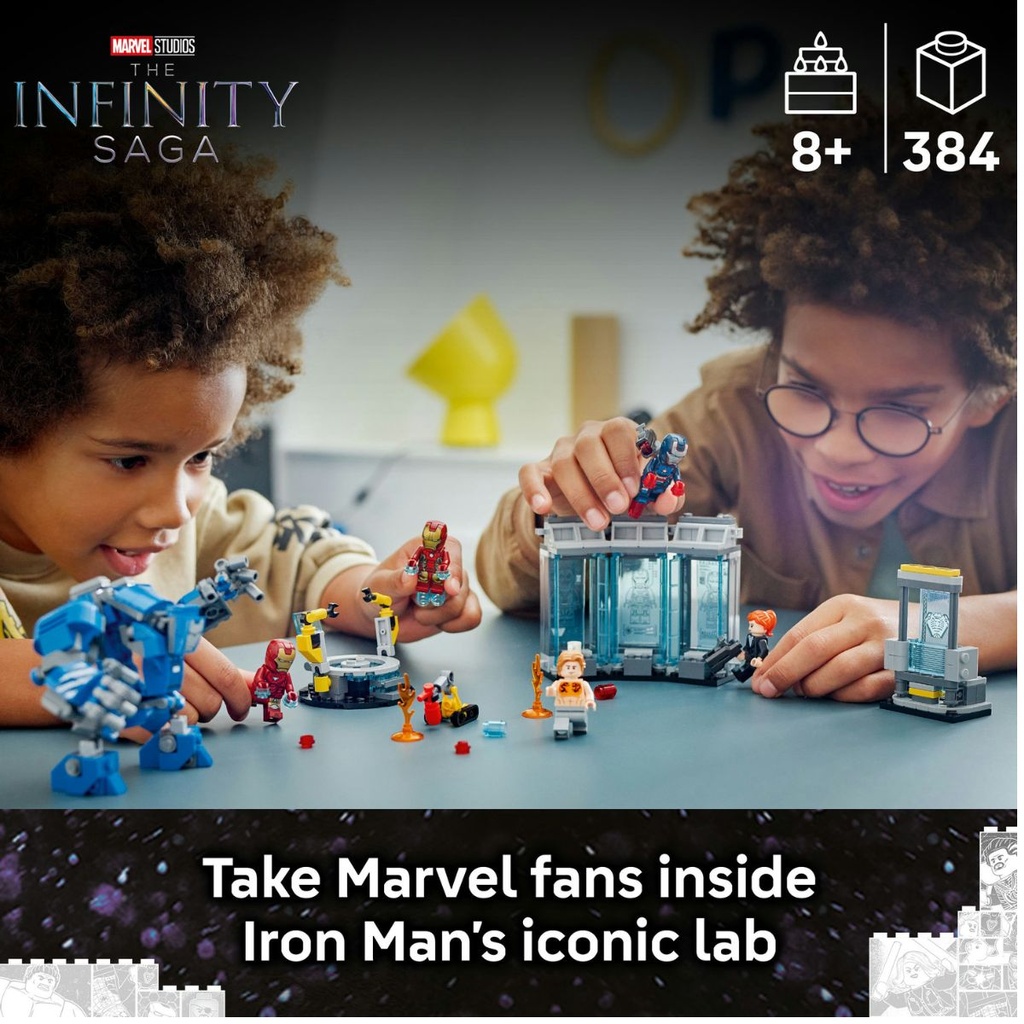 LEGO Marvel 76315 Iron Man's Laboratory: Hall of Armor