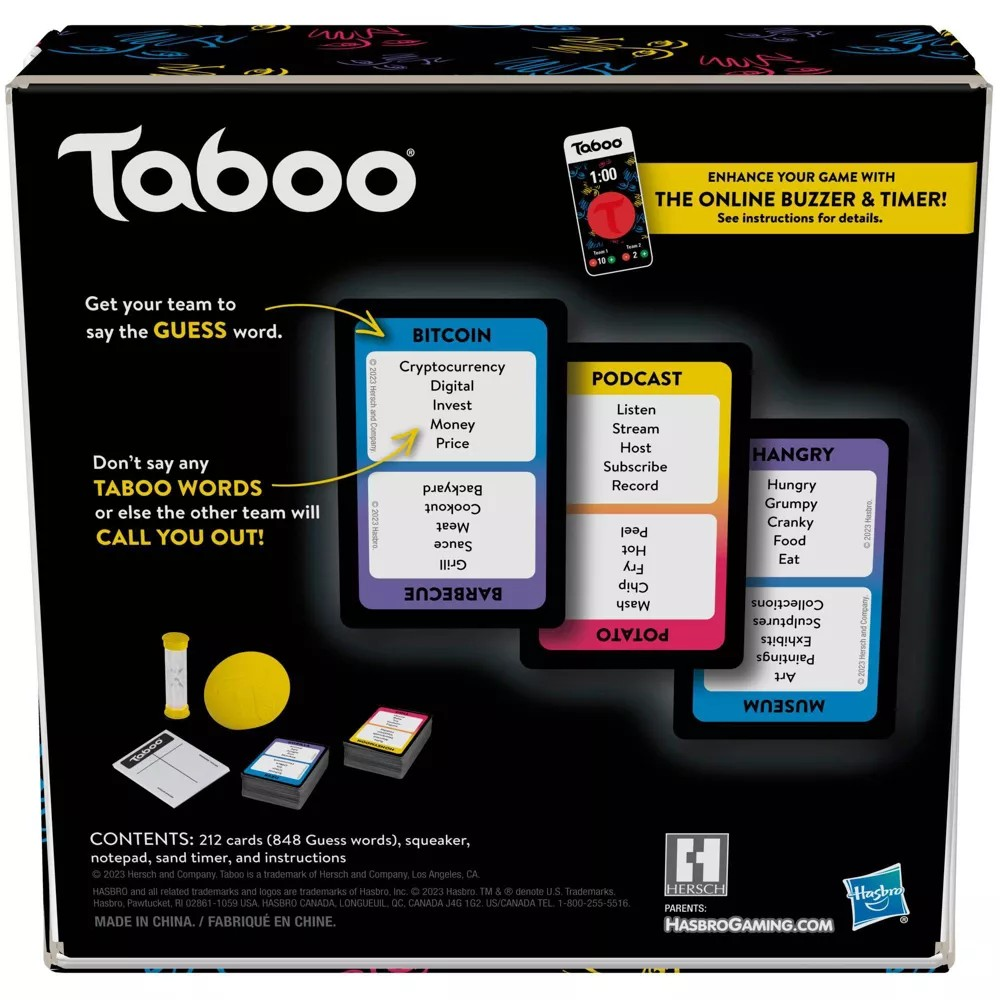 Taboo The Game Of Unspeakable Fun!