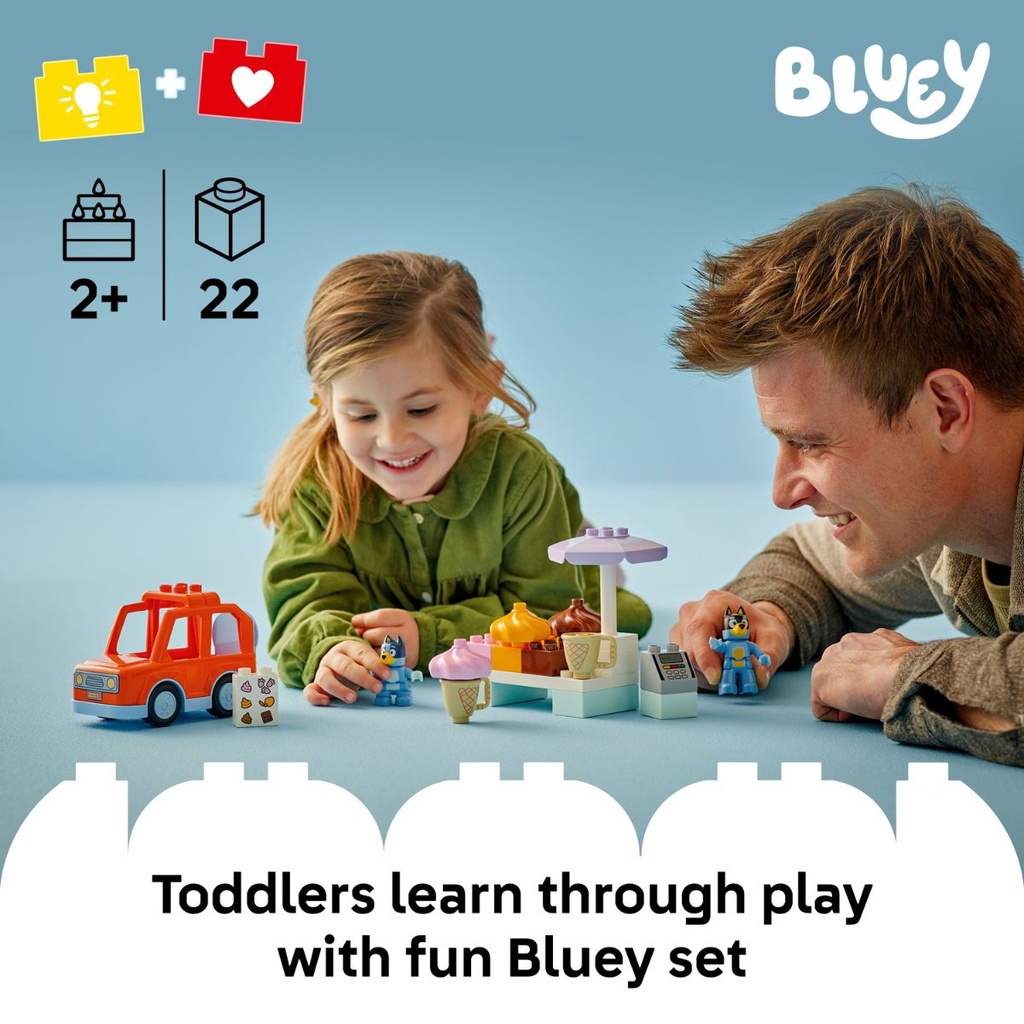 LEGO 10458 DUPLO Bluey Ice Cream Trip with Bluey