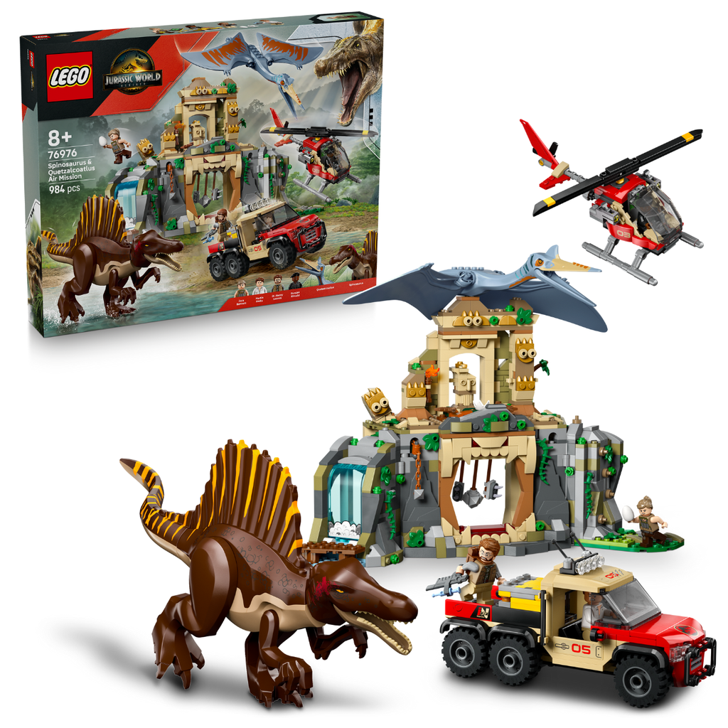 LEGO 76976 Jurassic World Spinosaurus &amp; Quetzalcoatlus Air Mission