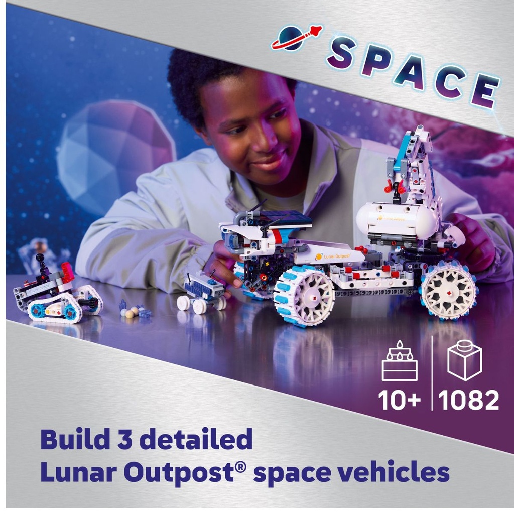 LEGO 42211 Technic Lunar Outpost Moon Rover Space Vehicle