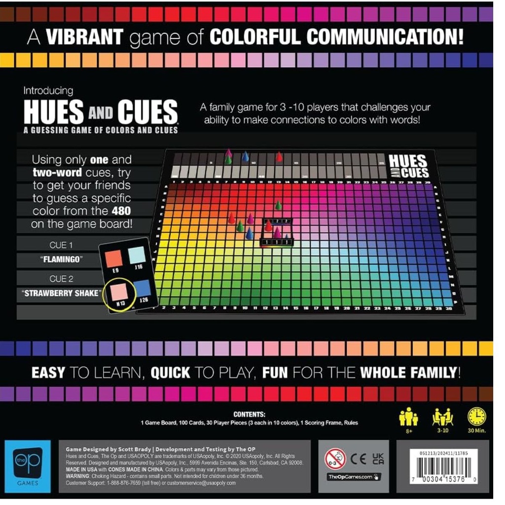 HUES and CUES Guessing Board Game
