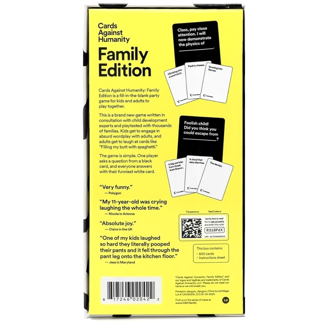 Cards Against Humanity Family Edition
