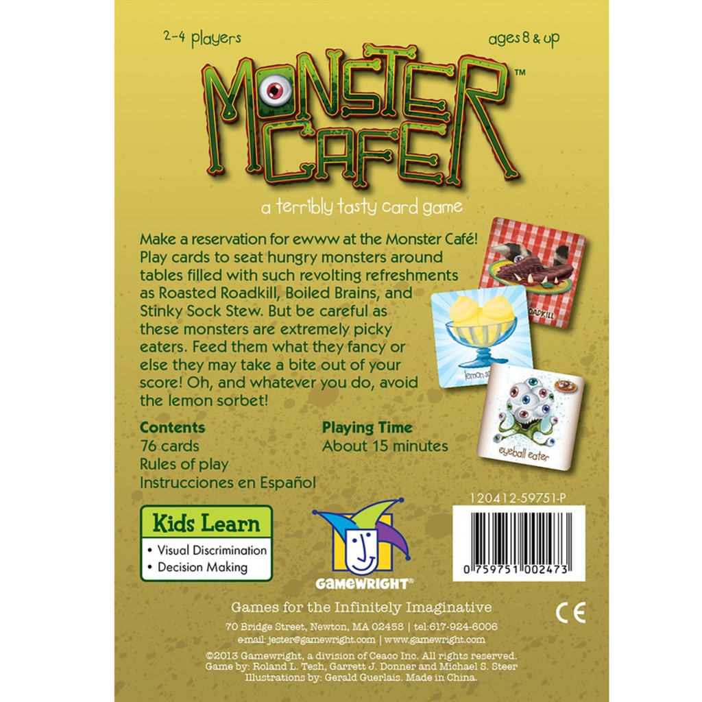 Monster Cafe Tin Game