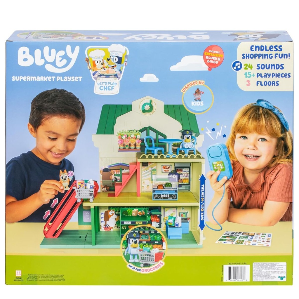 Bluey Let's Play Chef Supermarket Playset