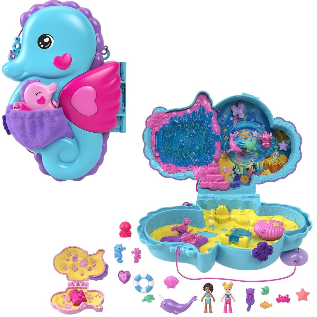 Polly Pocket Daddy and Me Seahorse Compact Set