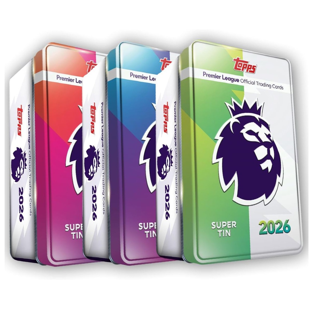 TOPPS Premier League Trading Cards SUPER Tins Bundle of 3