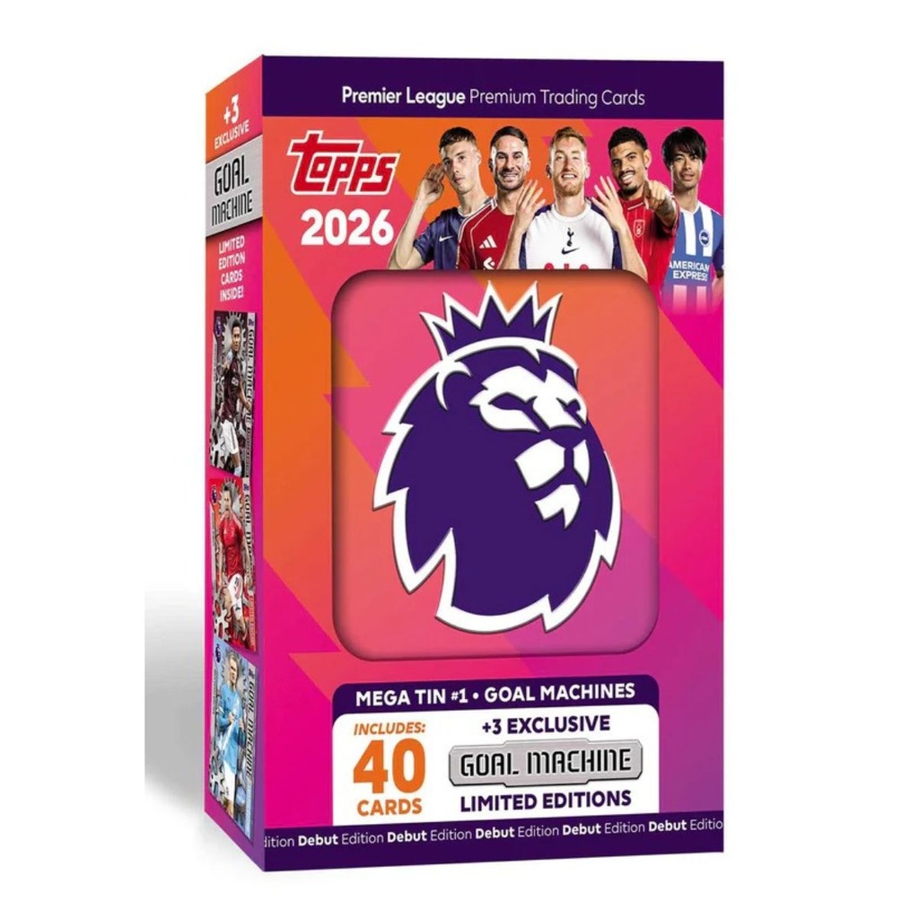 TOPPS Premier League Trading Cards MEGA Tins Asst