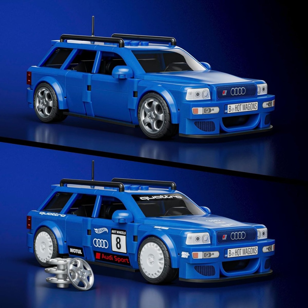 Hot Wheels Bricks '92 Audi RS2 Avant Car Playset