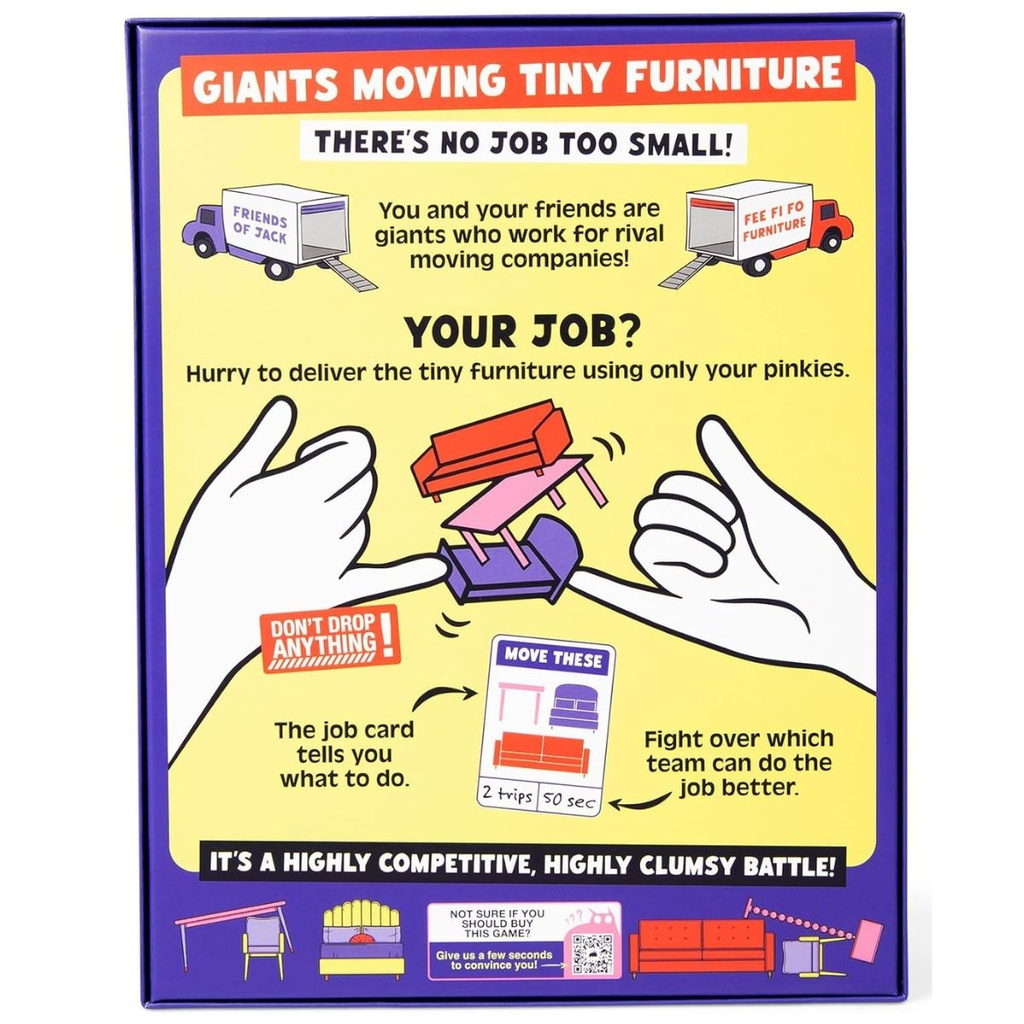 Giants Moving Tiny Furniture Game
