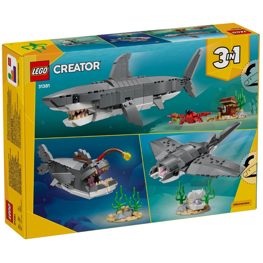 LEGO 31381 Creator Fierce Shark with a Treasure Chest
