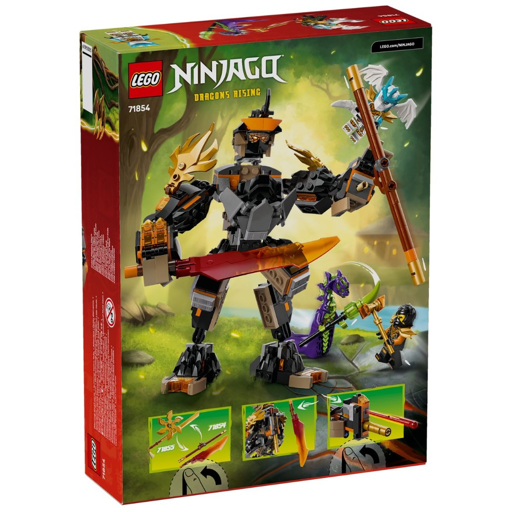 LEGO 71854 Ninjago Cole's Mission Mech n Dragon Zane
