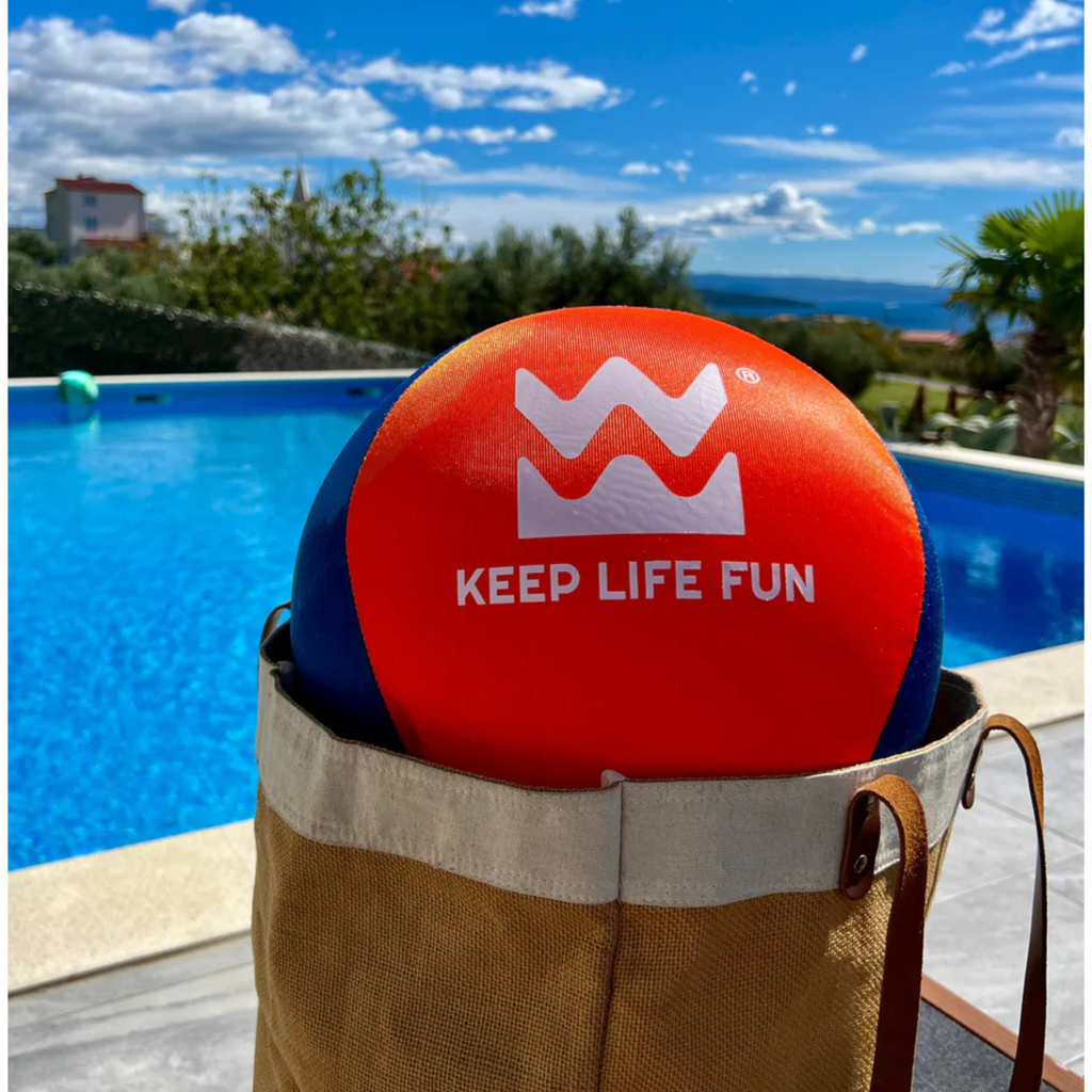 Waboba Jumbo Beach Ball Orange Navy