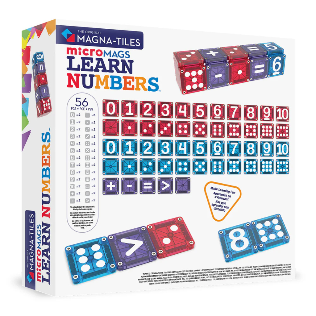 Magna Tiles Micro Mags Learn Numbers 56Pc
