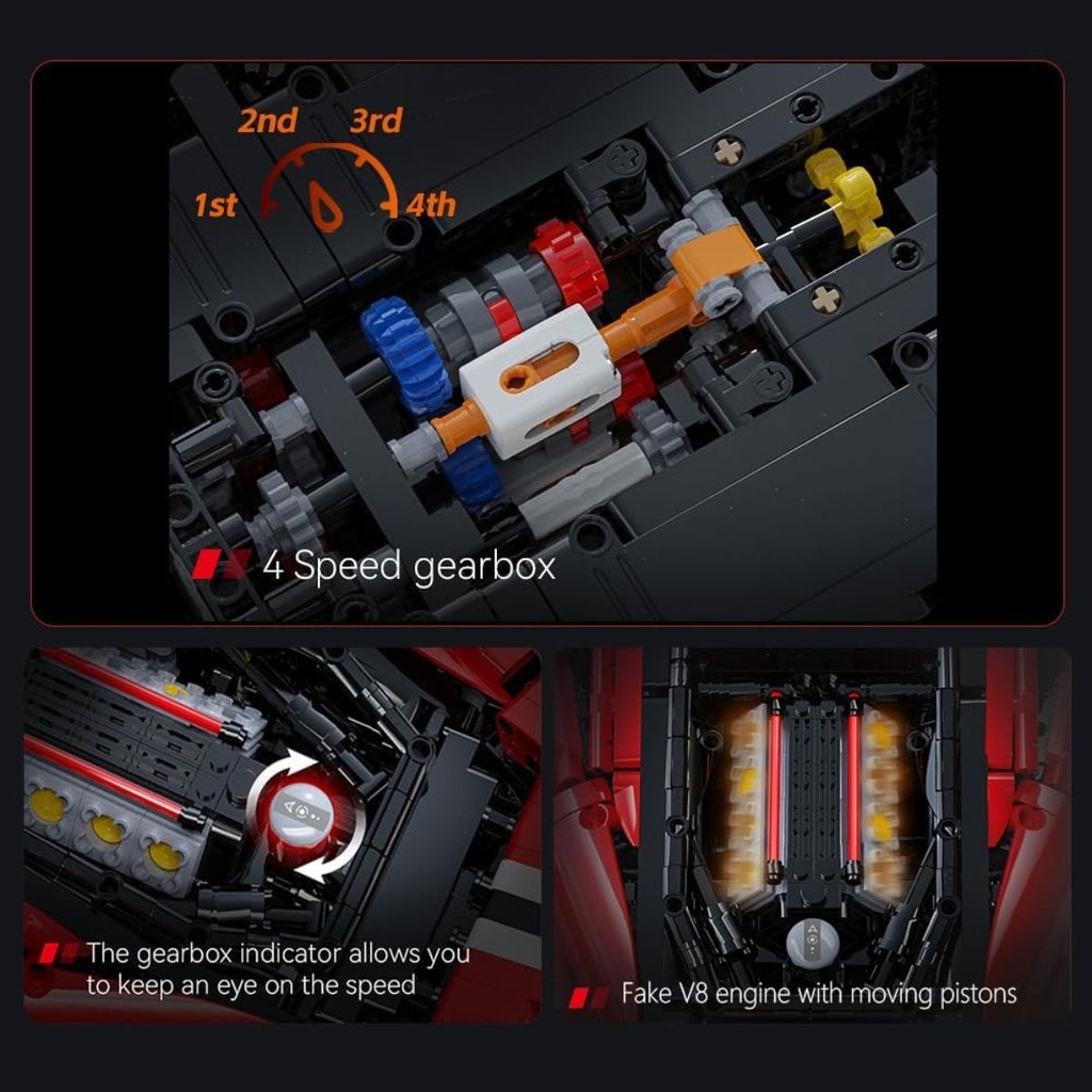 CaDA C61043W 1:8 Italian Red Supercar