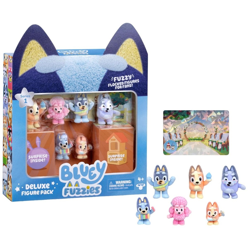 Bluey Fuzzies Deluxe Figure Pack