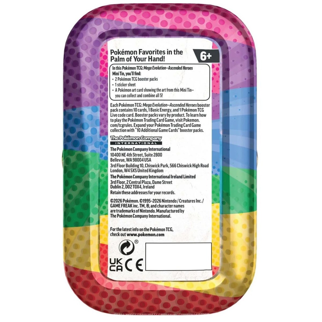 Pokemon TCG Ascended Heroes Mini Tin Asst
