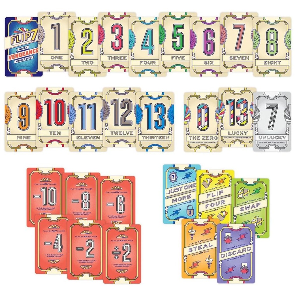 Flip 7 with A Vengeance Card Game