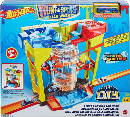 [887961912777] Hot Wheels City Stunt n Splash Car Wash Playset