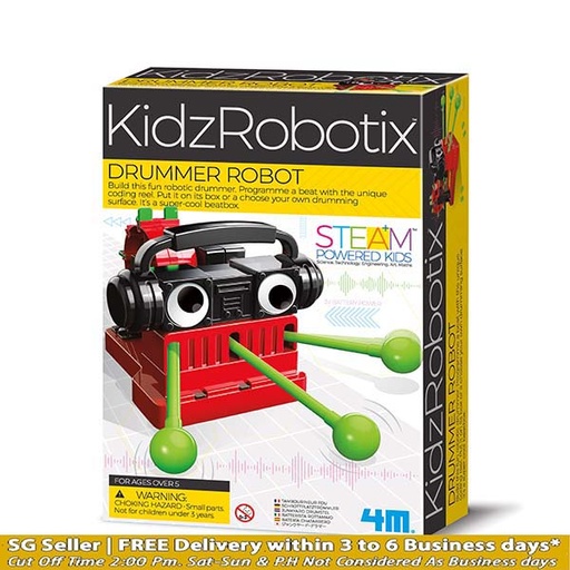 [4893156034427] 4M Kidzrobotix Drummer Robot