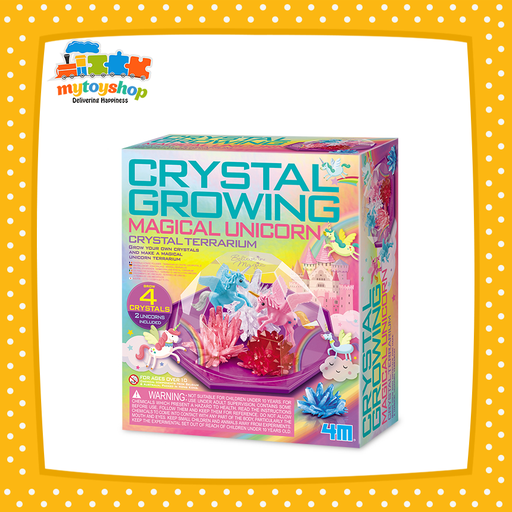 [4893156039286] 4M Crystal Growing Unicorn Terrarium