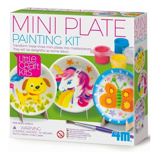[4893156047618] 4M Little Craft Mini Plate Painting Kit