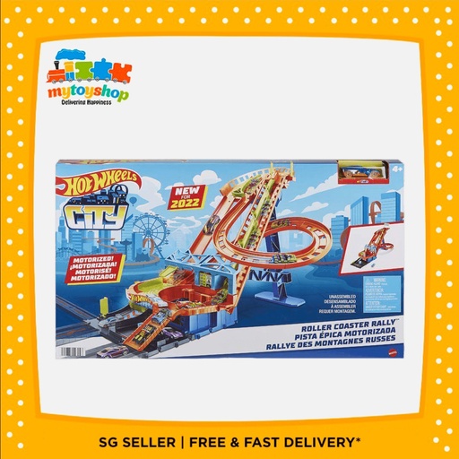 [194735028948] Hot Wheels City Roller Coaster Rally Playset