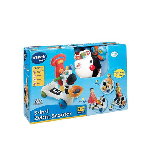 [3417761126035] VTech 3 in 1 Zebra Learning Scooter