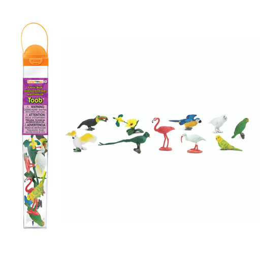 [095866680404] Safari Ltd Exotic Birds Toobs