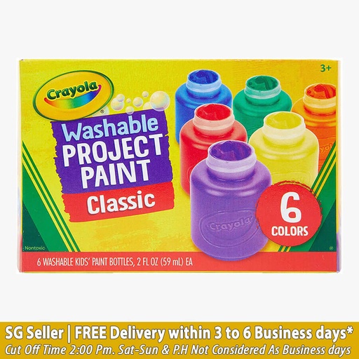 [071662112042] Crayola 2Oz 6Ct Washable Kids Paint