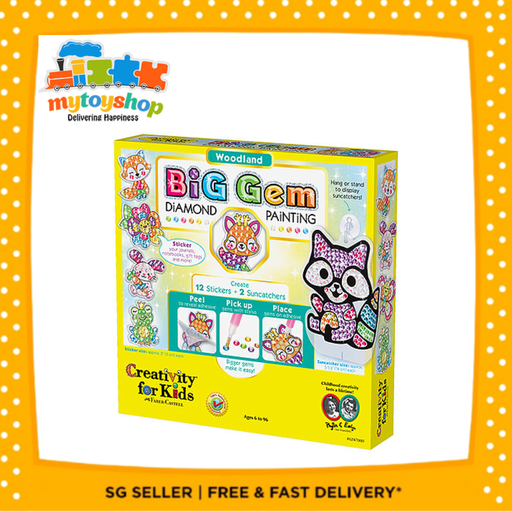 [092633314111] Creativity for Kids Big Gem Diamond Painting Woodland