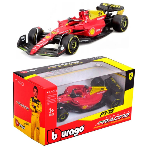 [4893993368327] Burago 1:43 Ferrari Racing F1-75 2022 #16 Charles Leclerc