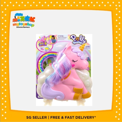 [194735109302,194735134342] Polly Pocket Rainbow Unicorn Salon