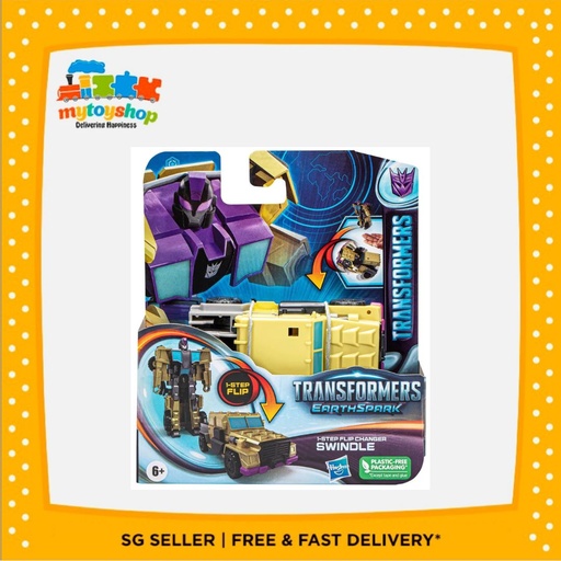 [5010996120687] Transformers EarthSpark Swindle 1-Step Flip Changer Action Figure