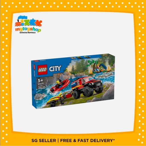 [5702017582948] LEGO 60412 City 4x4 Fire Truck with Rescue Boat