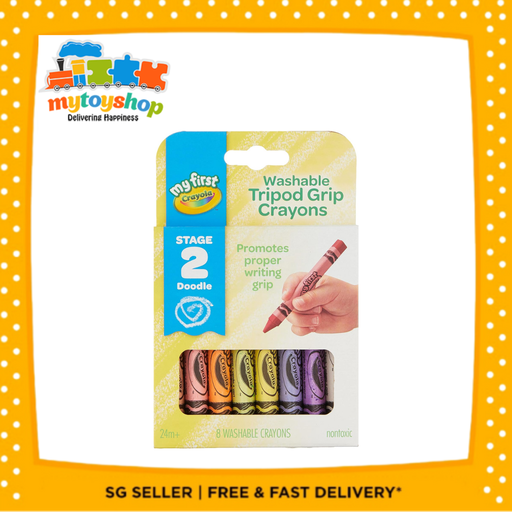 [071662114602] Crayola My First 8ct Washable Tripod Grip Crayons