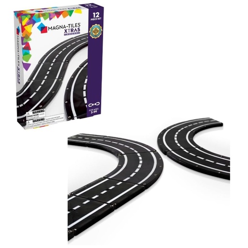 [850025176217] Magna Tiles Xtras Roads 12 Piece Set