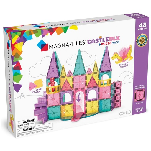 [850025176330] Magna Tiles Castle DLX + MicroMags Building Set