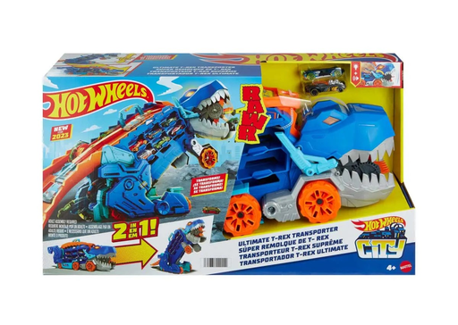 [194735140022] Hot Wheels City Transforming  Ultimate TRex Transporter