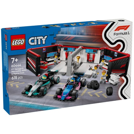 [5702017812502] LEGO 60444 City F1 Garage n Mercedes AMG &amp; Alpine Cars