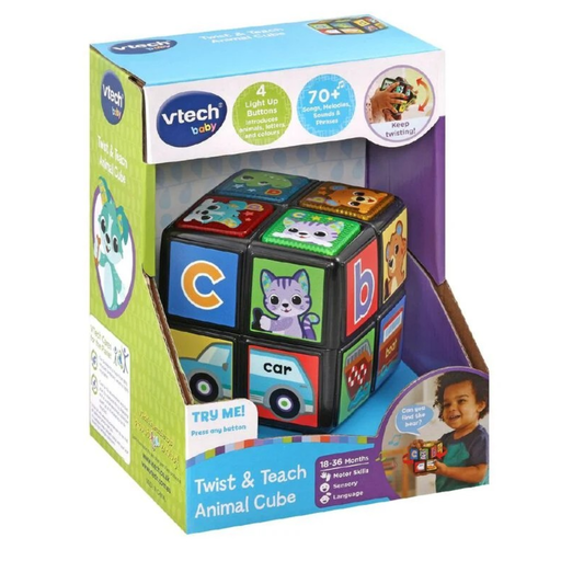 [3417765584039,3417765584008] Vtech Twist n Teach Animal Cube