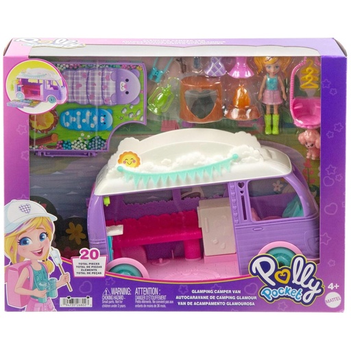 [194735268023] Polly Pocket Glamping Camper Van Playset
