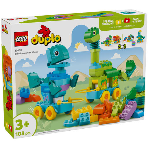 [5702017816647] LEGO 10451 Duplo 3in1 Dinosaurs on Wheels