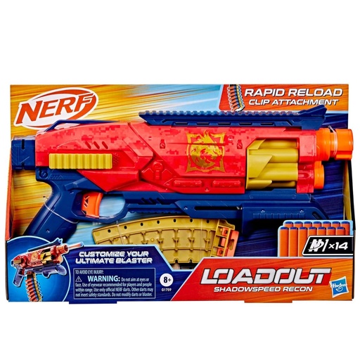 [5010996347114] NERF Loadout Shadowspeed Recon Blaster